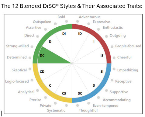 12 Blended DiSC Styles & Their Associated Traits